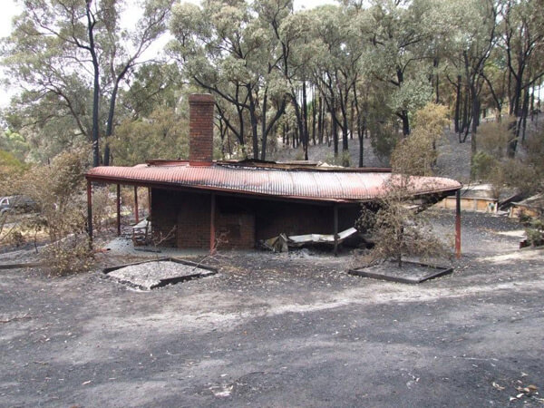 Small house after fire