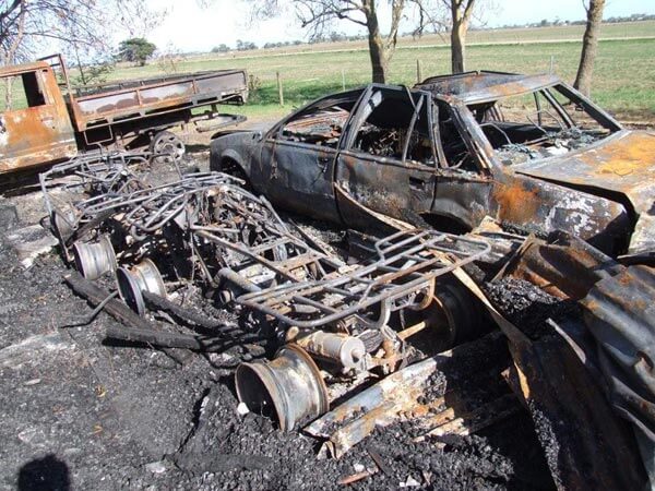 Car fire investigation