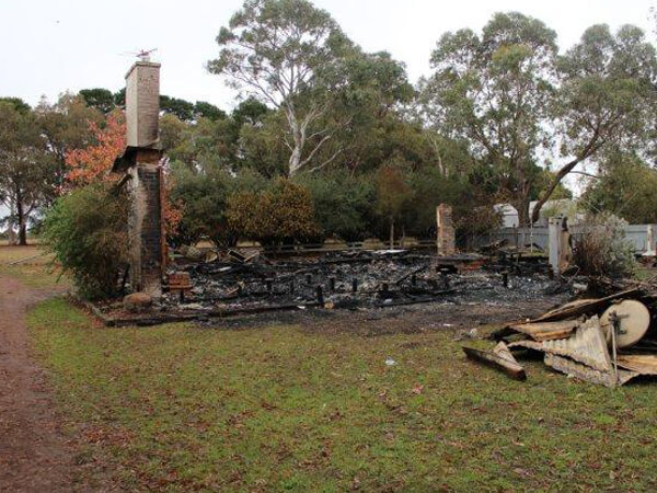 Complete house burnt down